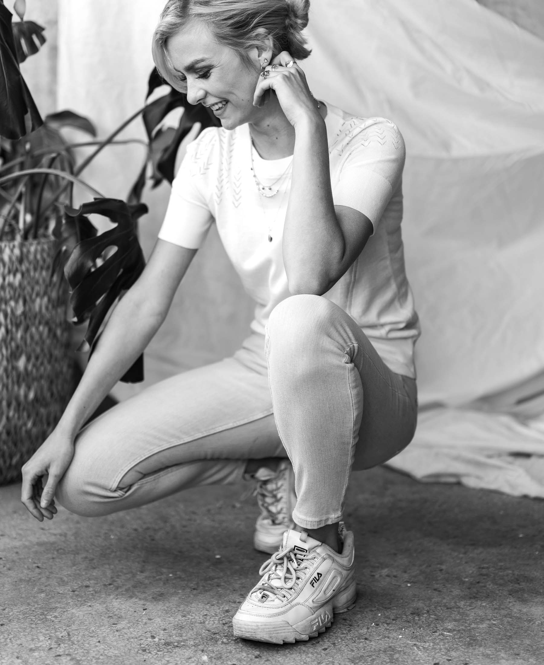 Sweater LA FEMME Ivory white