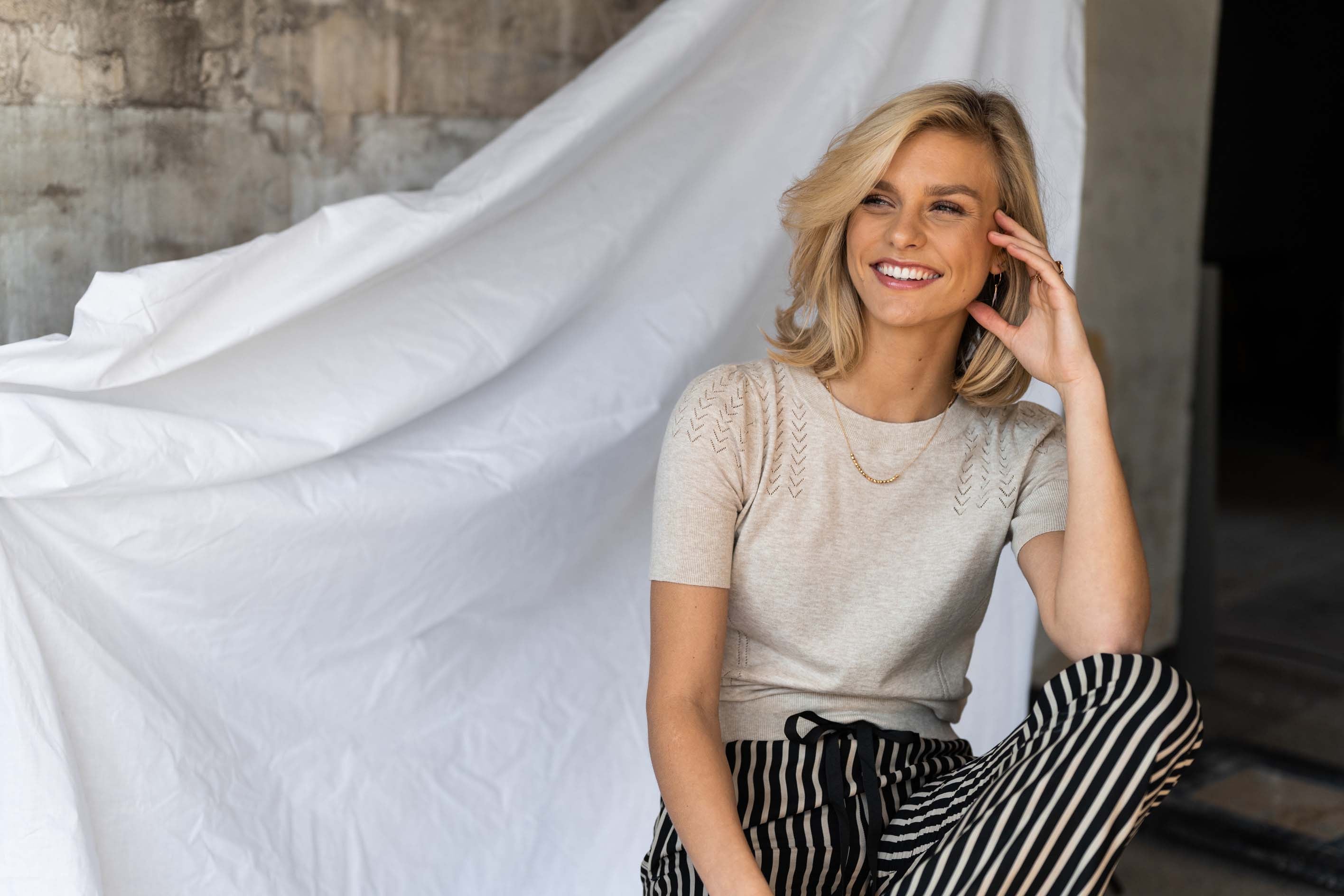 Sweater LA FEMME Sand