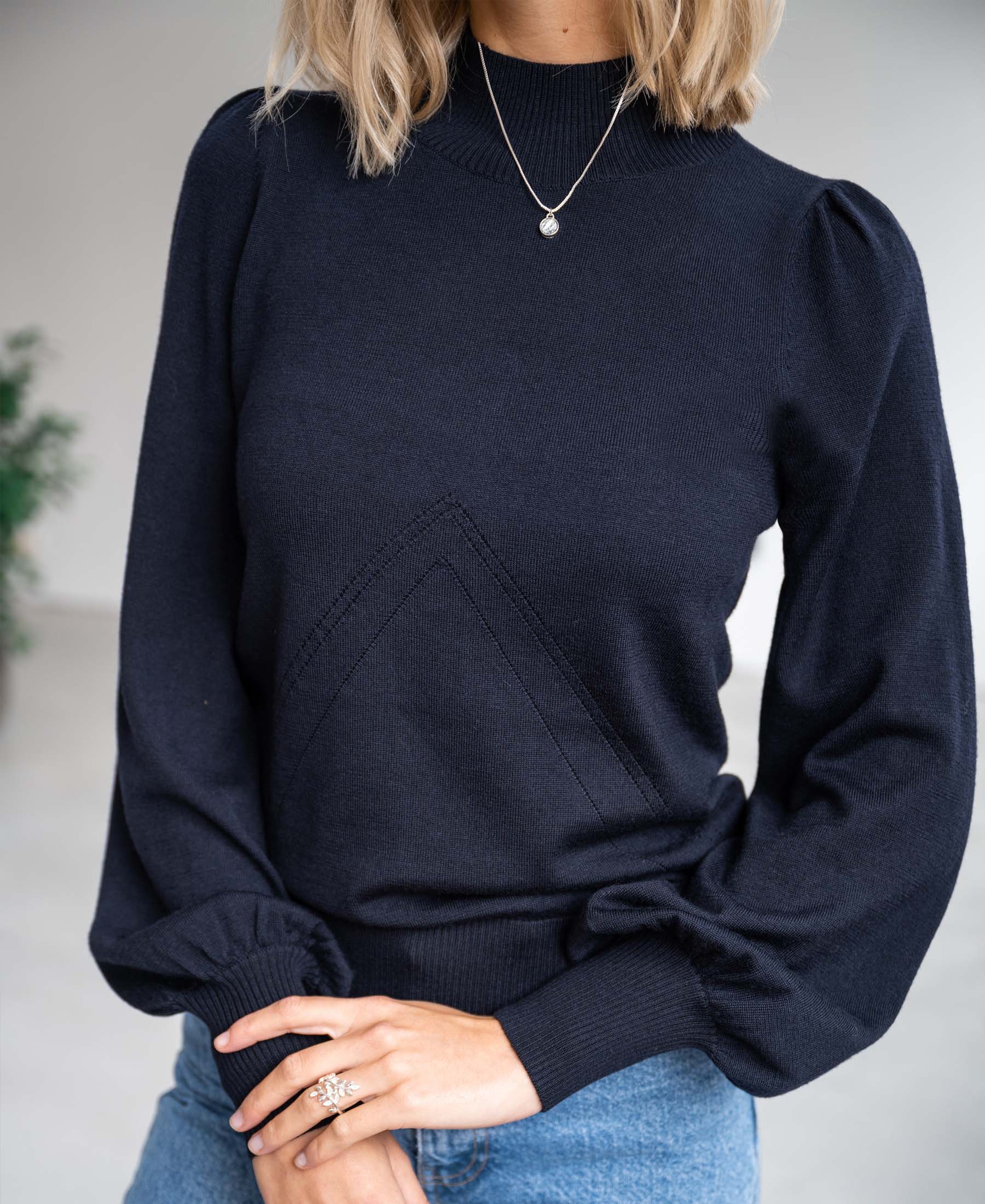 Rollkragenpullover LES SALLES dunkelblau