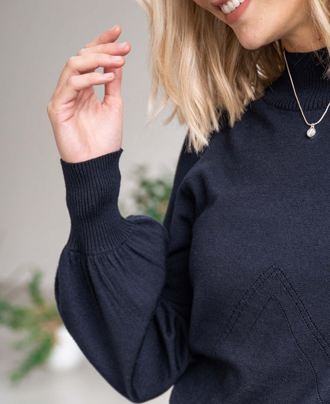 Turtleneck sweater LES SALLES dark blue