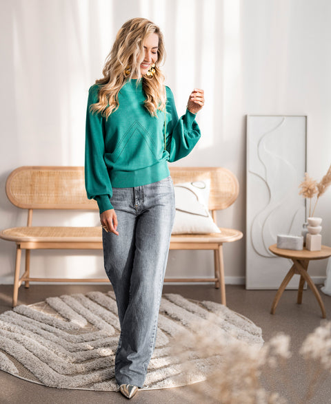Turtleneck sweater LES SALLES Paris green