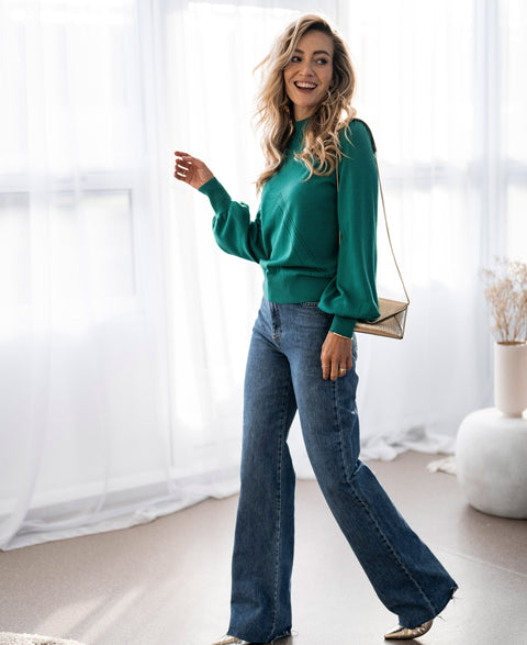 Turtleneck sweater LES SALLES Paris green