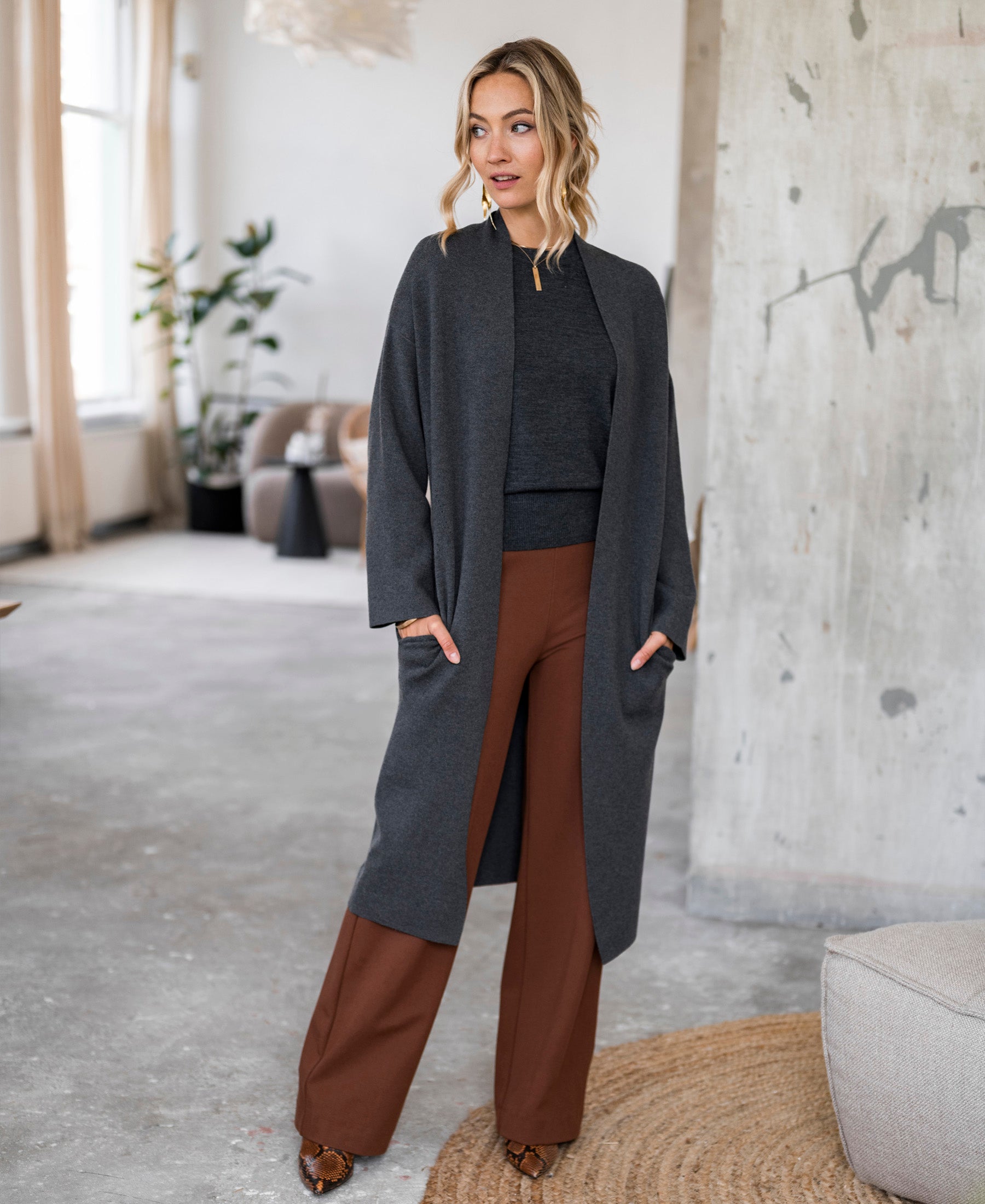 Wide-leg trousers LA POISY Camel
