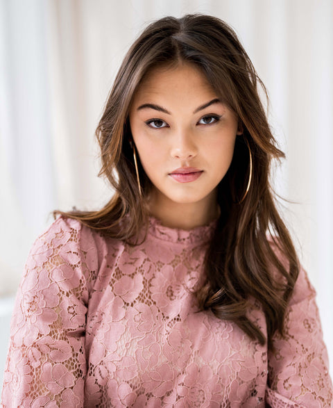 Kanten blouse LA MARSEILLE Rose