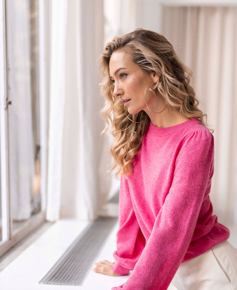 Woolen sweater LA JOLIE Pink