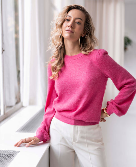 Woolen sweater LA JOLIE Pink