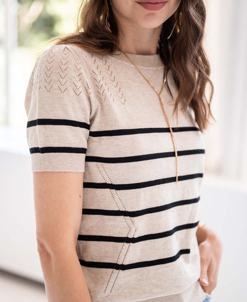 Striped sweater LA ZOE Sand