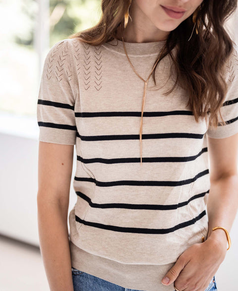 Striped sweater LA ZOE Sand