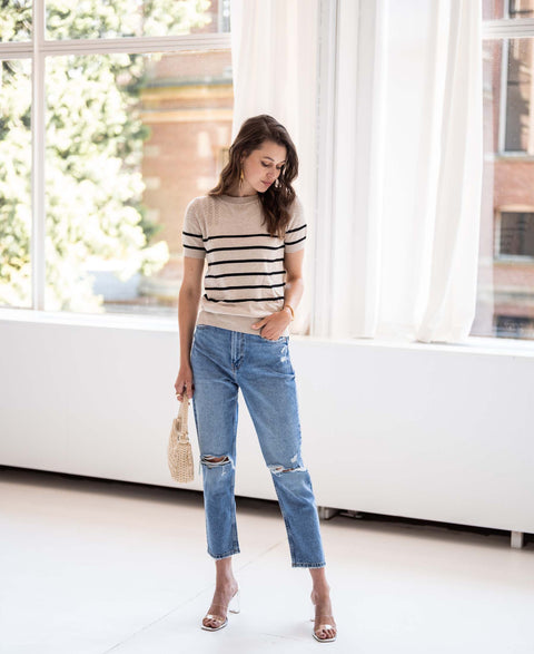 Striped sweater LA ZOE Sand