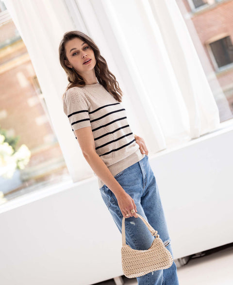 Striped sweater LA ZOE Sand