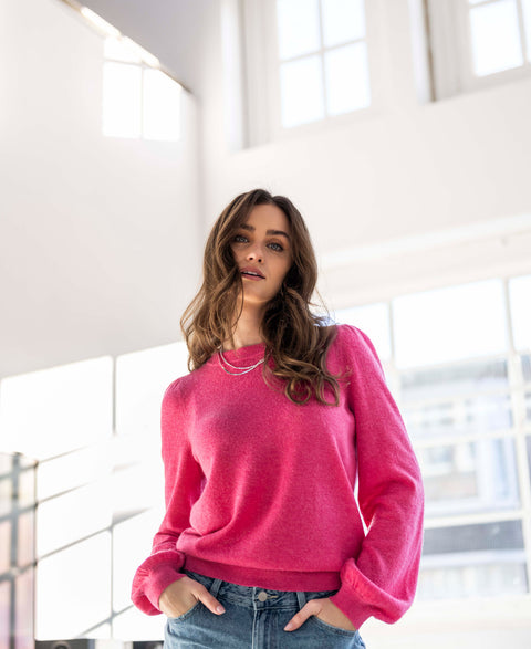Woolen sweater LA JOLIE Pink