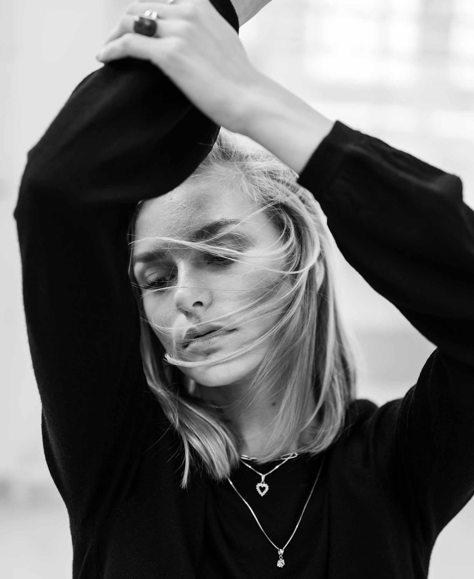 Zwarte merinotrui LA COEUR