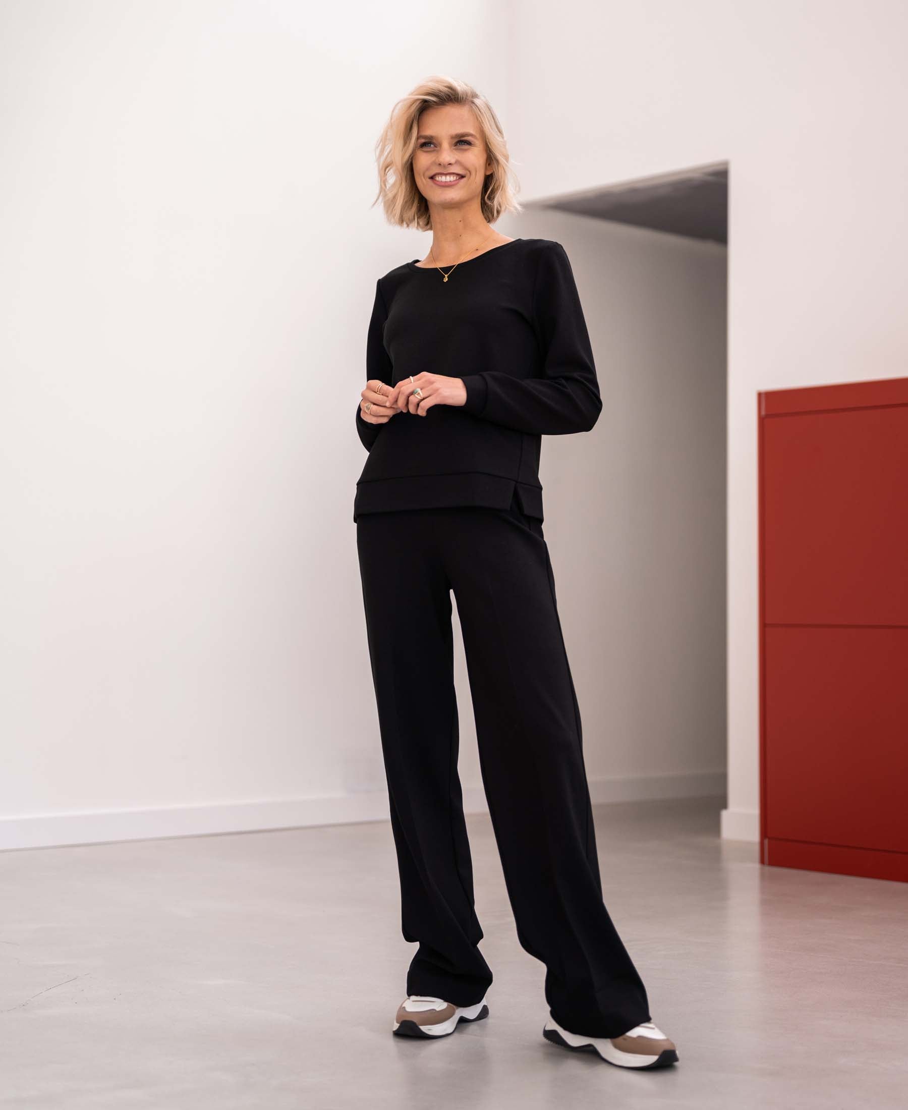 Wide-leg trousers LA POISY Black