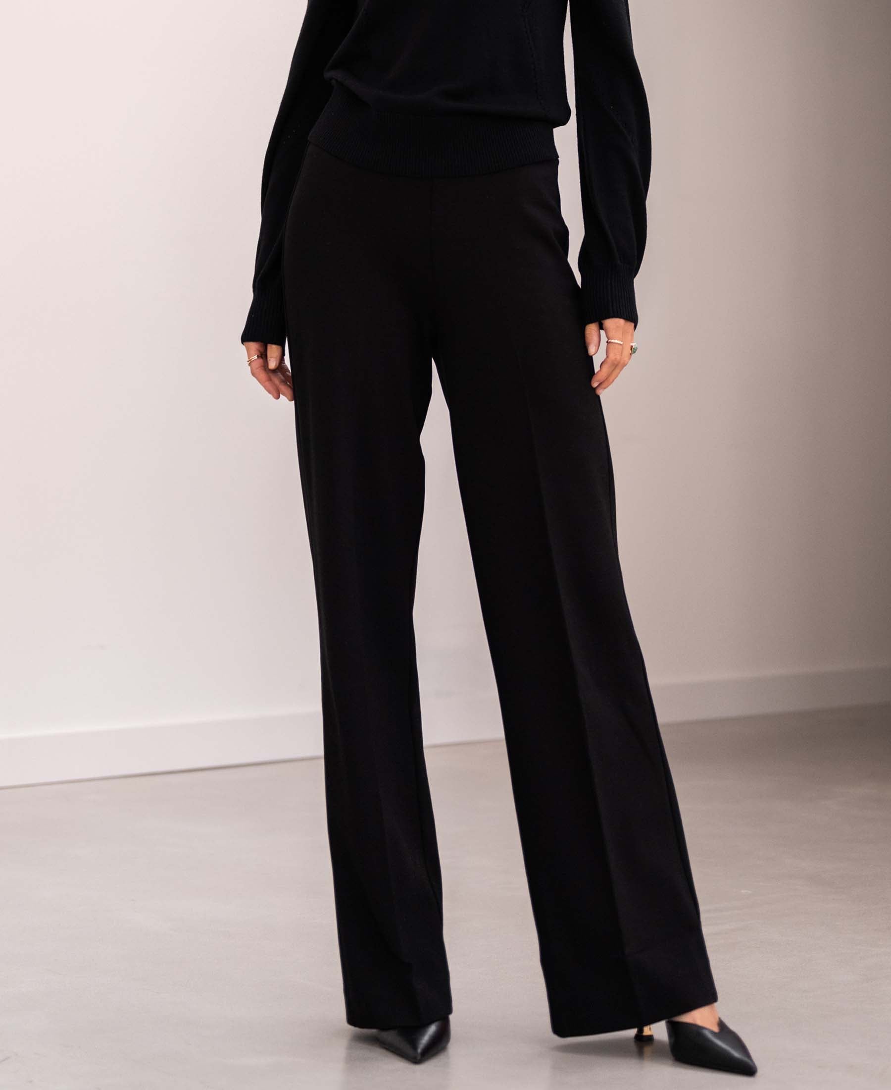 Wide-leg trousers LA POISY Black