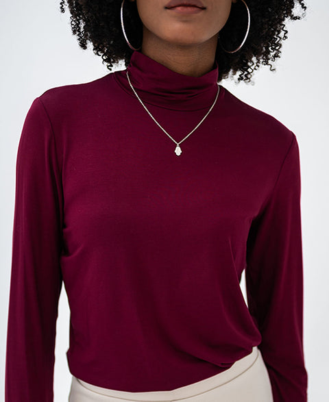 Col shirt LA BAMBI Dark Red