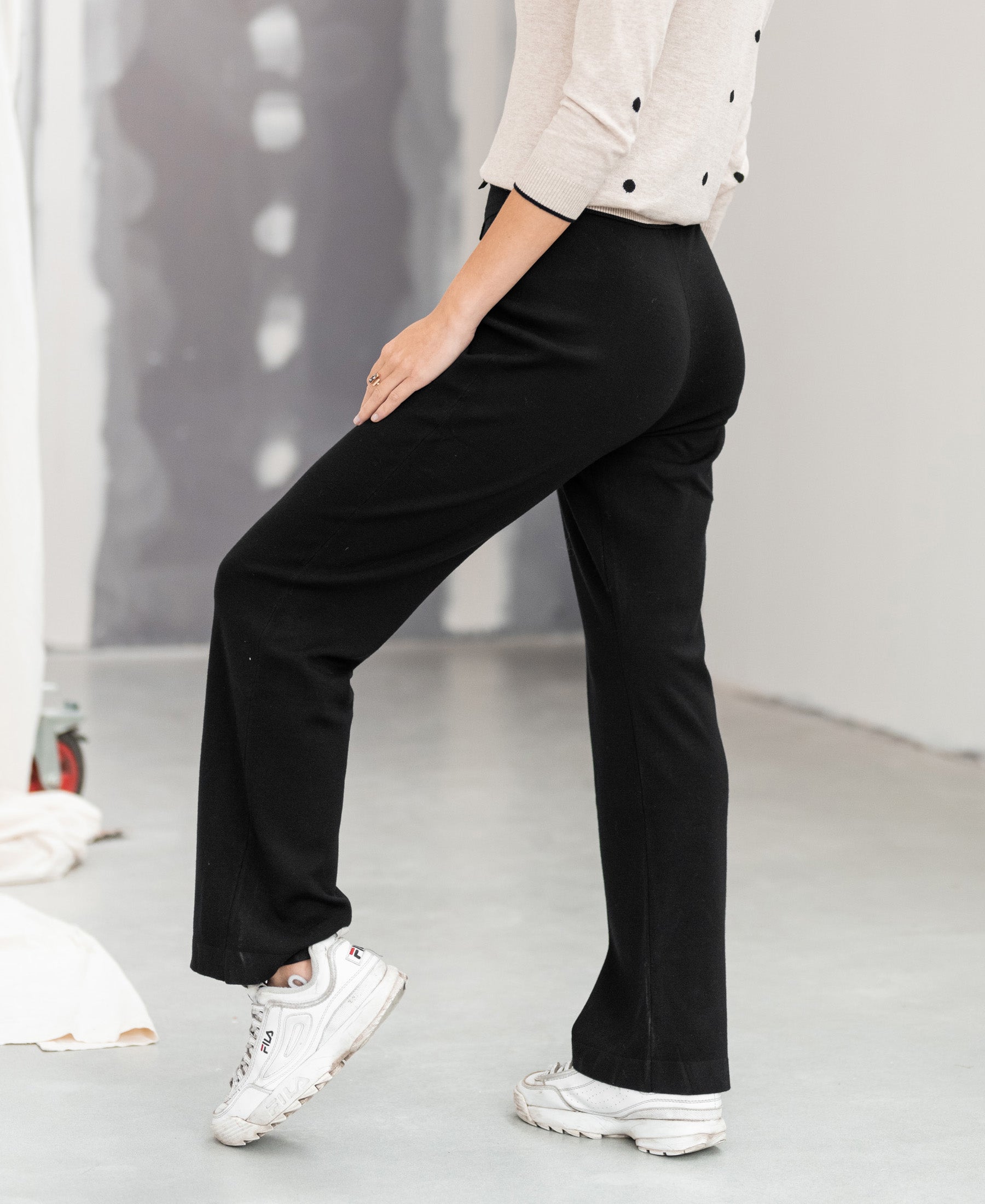 Knitted pants LE LOURDES Black