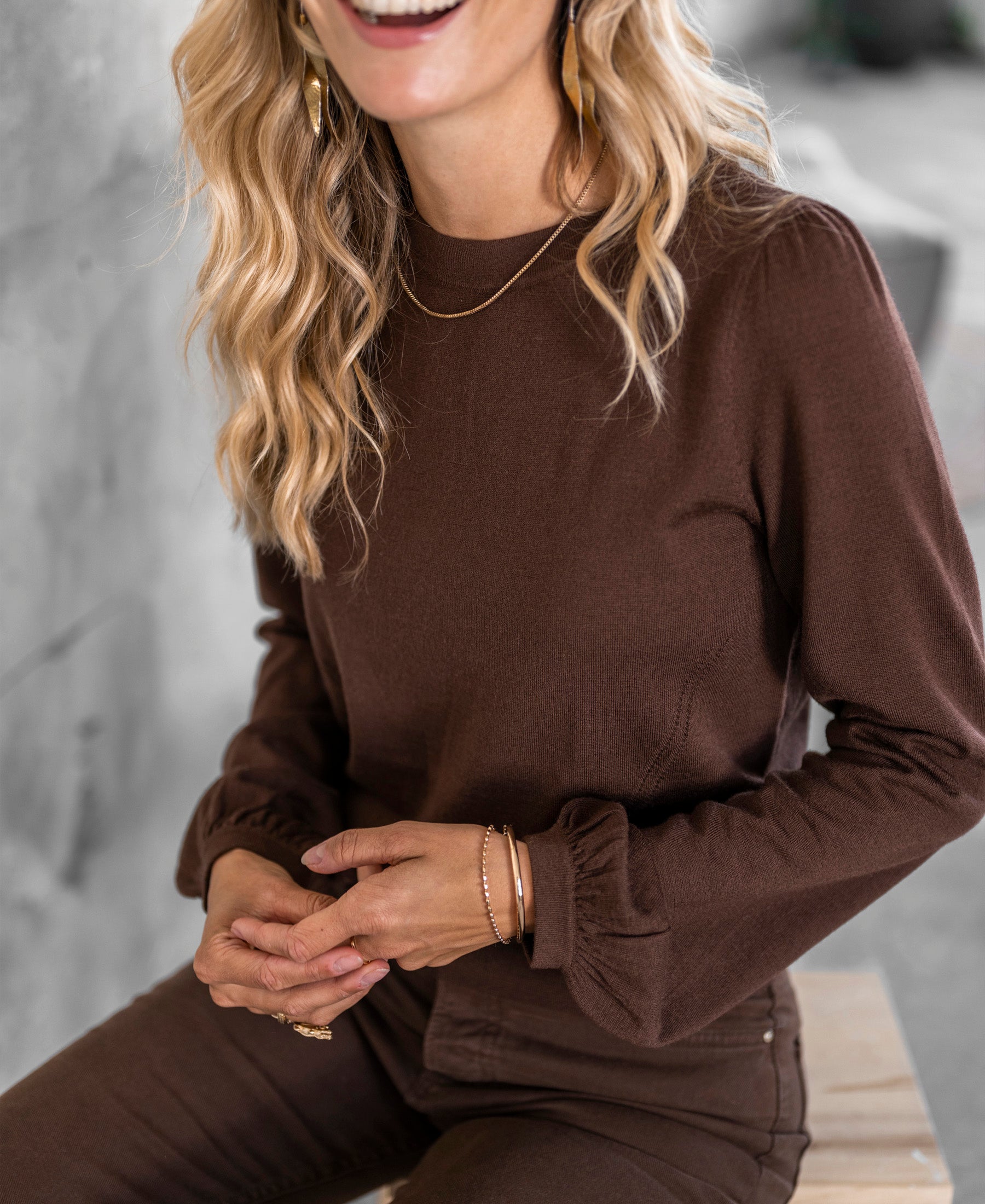 Pullover aus Merinowolle LA COEUR Braun