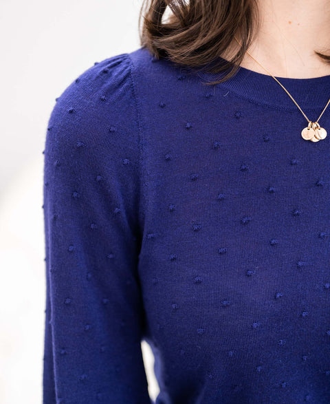 Royal blue merinotrui LA ROSE