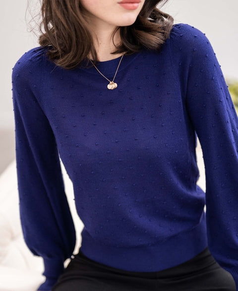 Royal blue merinotrui LA ROSE