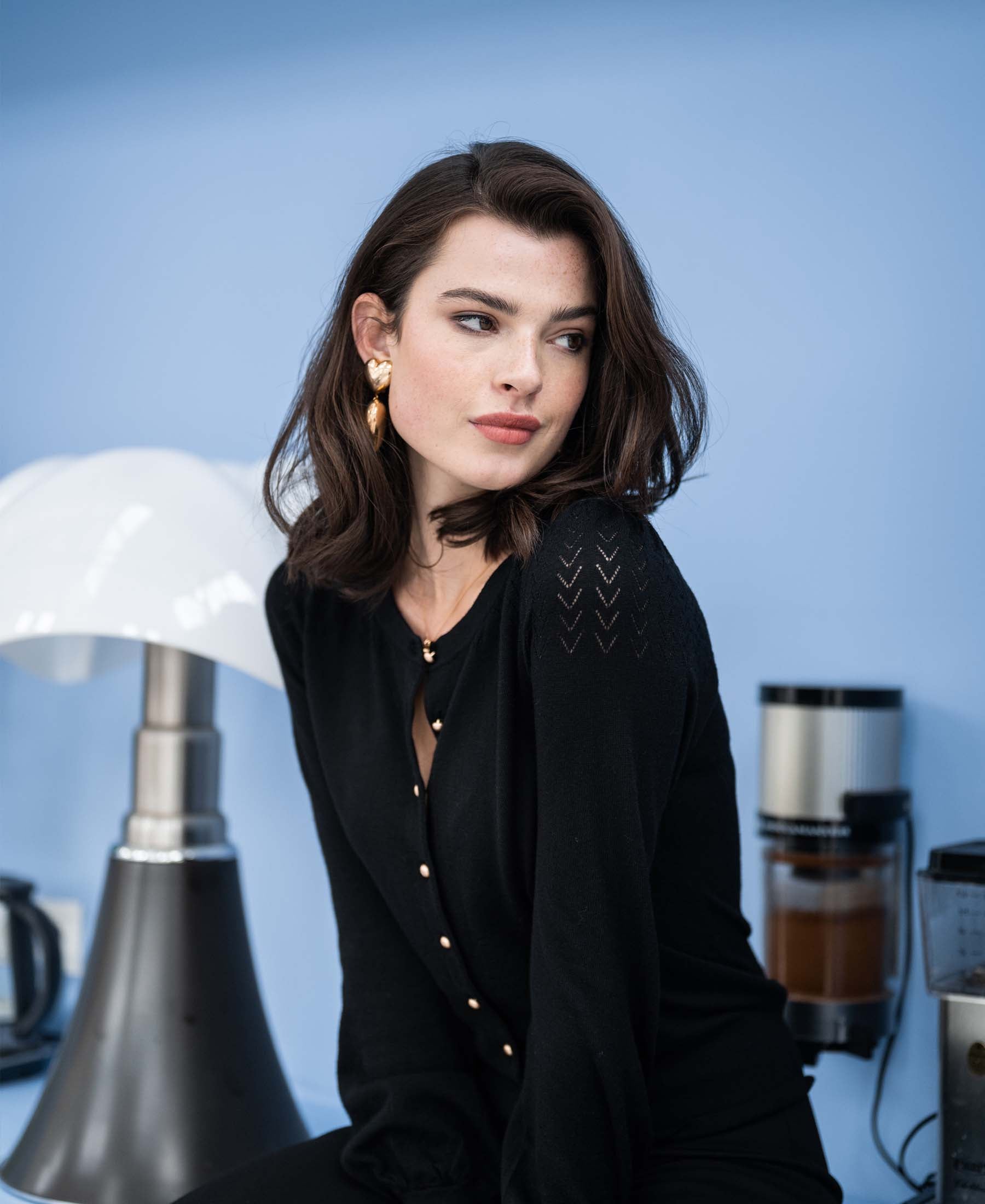 Strickjacke FRAGANCE Schwarz und Gold