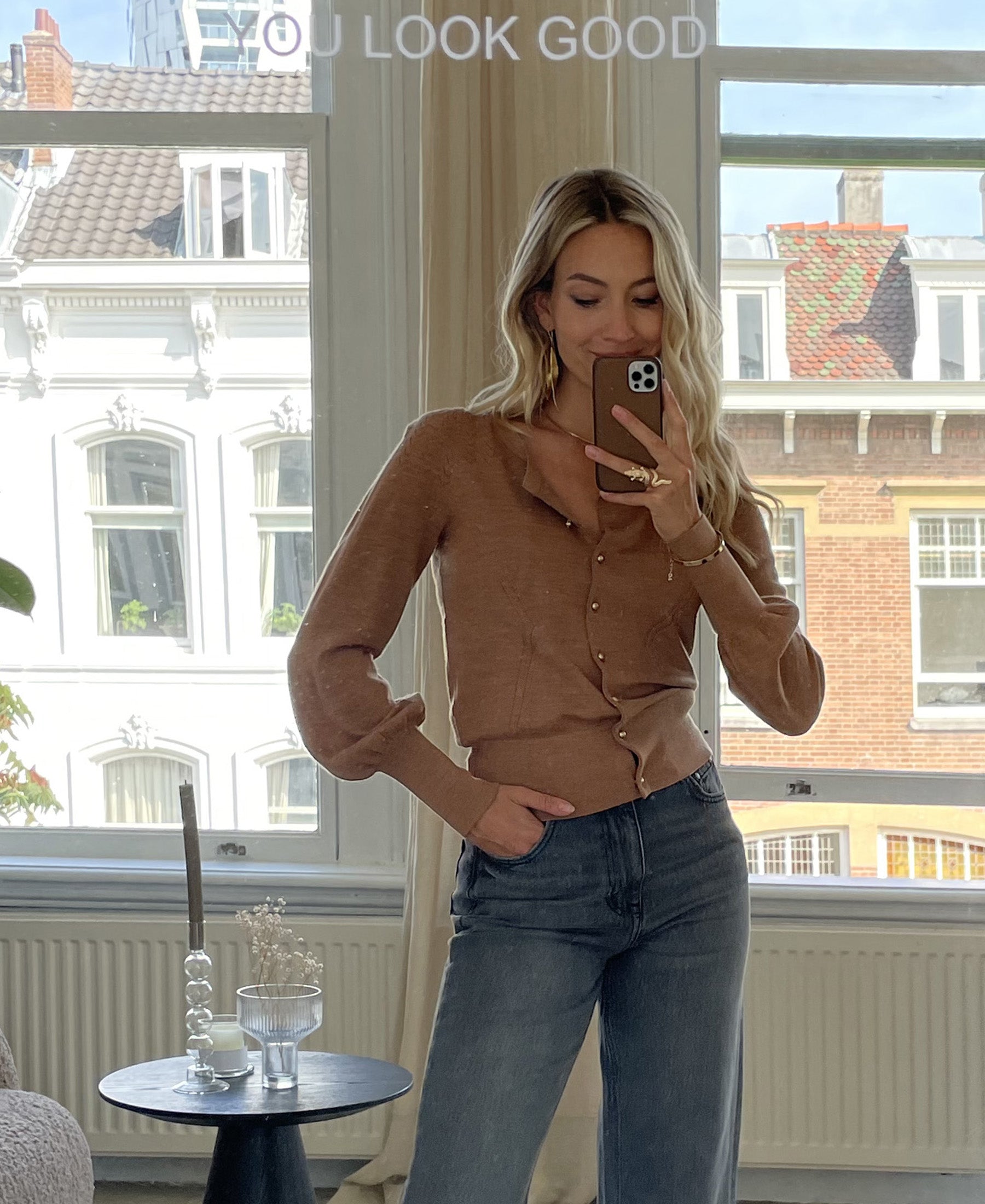 Cardigan FRAGANCE Chai tea - Gold