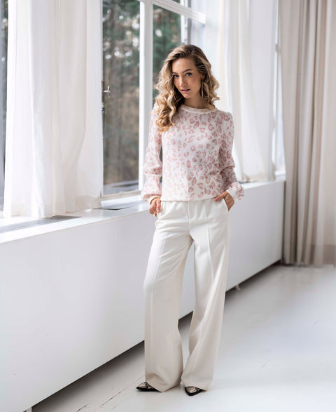 Trui LA JOLIE Rose panterprint