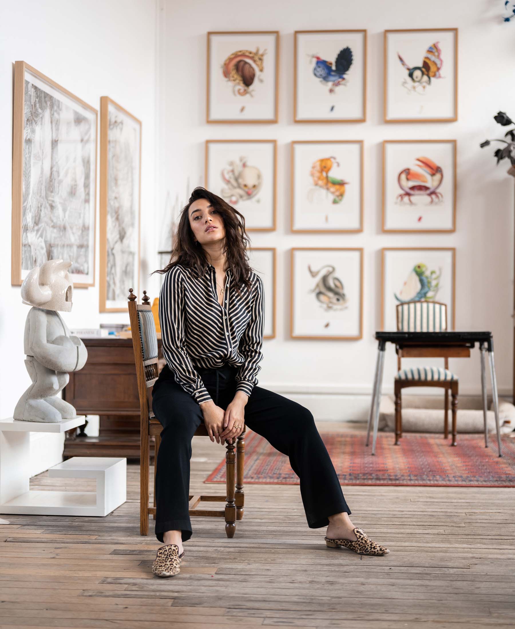 Knitted pants LE LOURDES Black