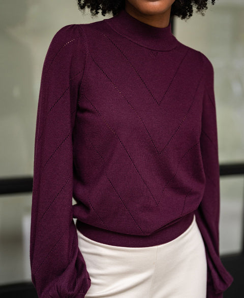 Turtleneck LA ROCCO Bordeaux