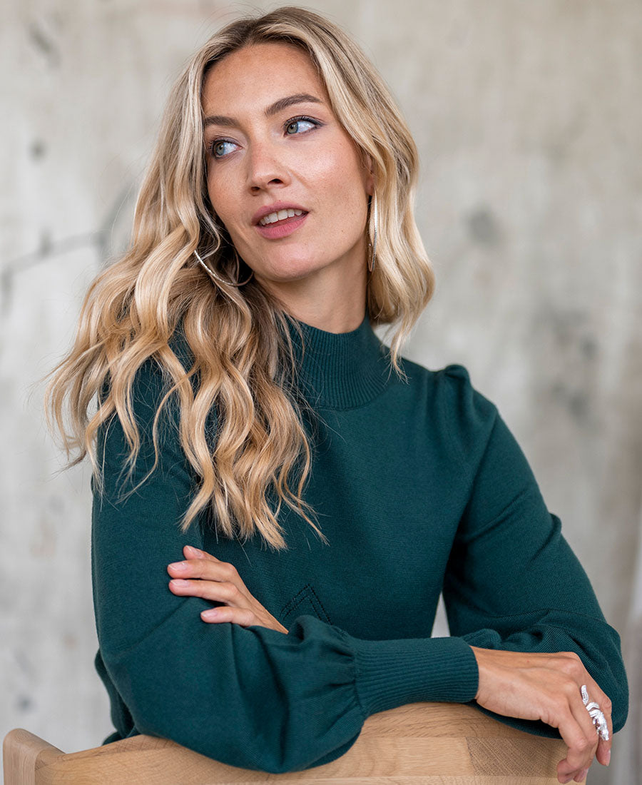 Turtleneck sweater LES SALLES Dark green