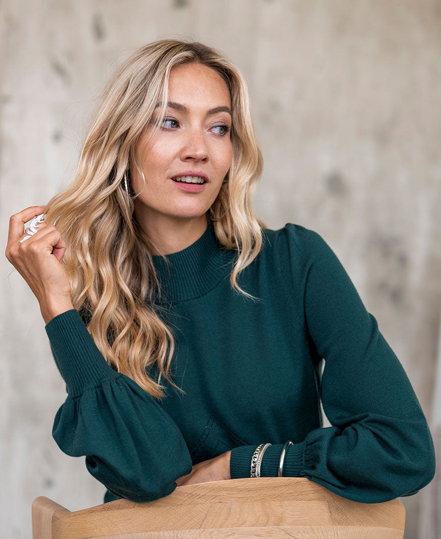 Turtleneck sweater LES SALLES Dark green