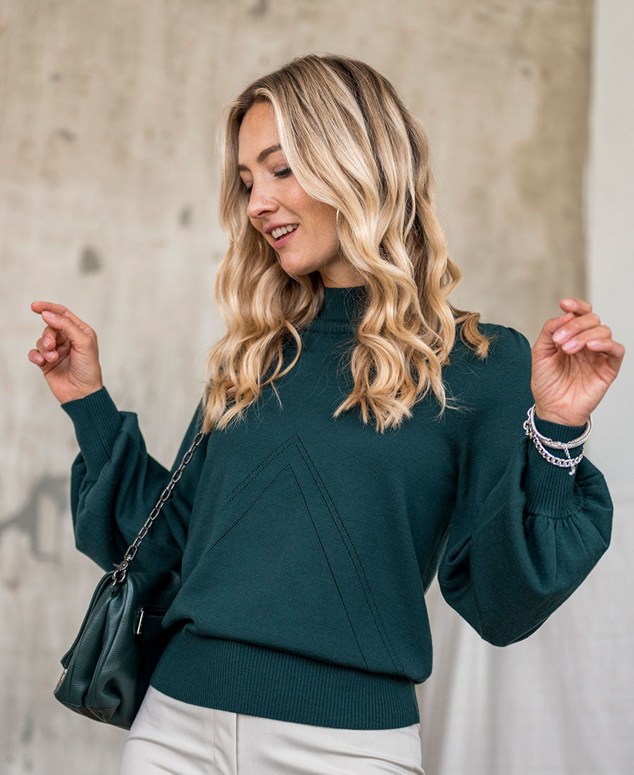 Turtleneck sweater LES SALLES Dark green