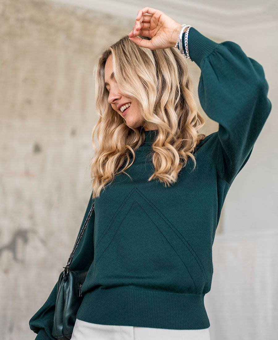 Turtleneck sweater LES SALLES Dark green