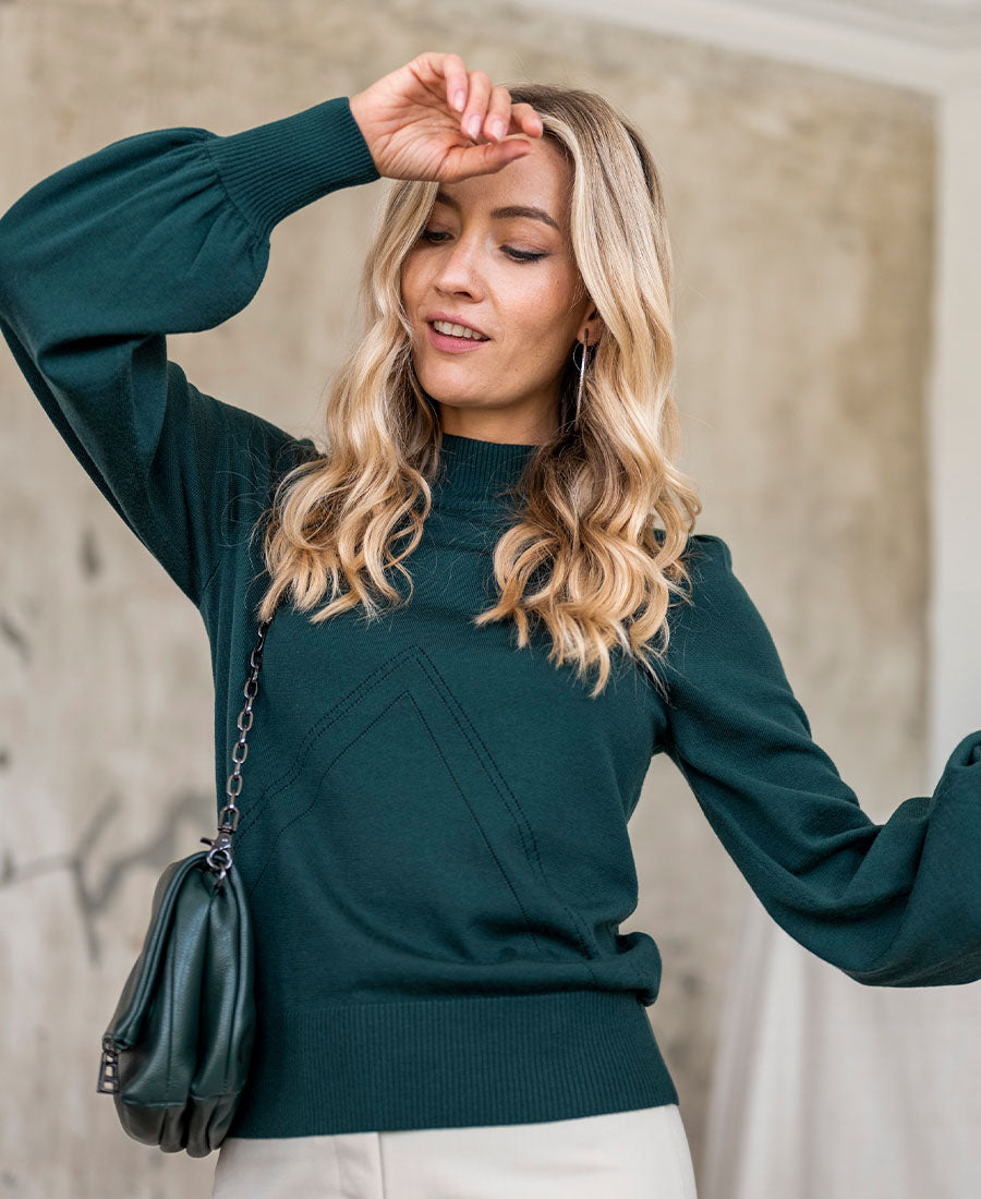Turtleneck sweater LES SALLES Dark green