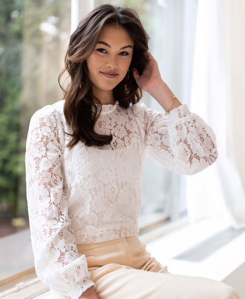 Lace blouse LA MARSEILLE Ivory