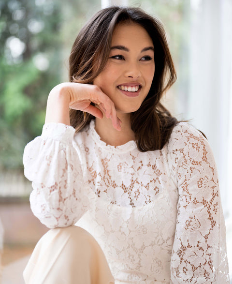 Lace blouse LA MARSEILLE Ivory