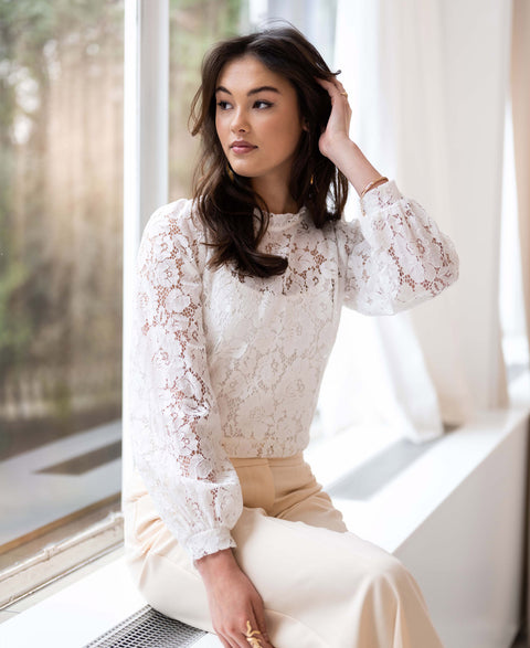 Lace blouse LA MARSEILLE Ivory