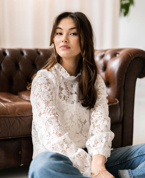 Lace blouse LA MARSEILLE Ivory