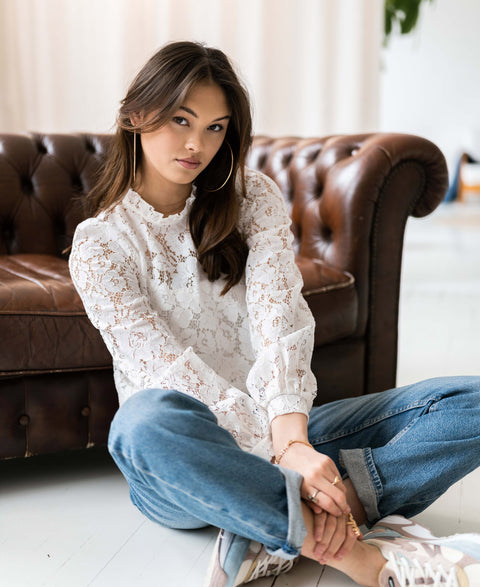 Lace blouse LA MARSEILLE Ivory