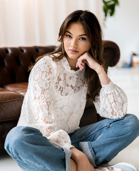 Lace blouse LA MARSEILLE Ivory