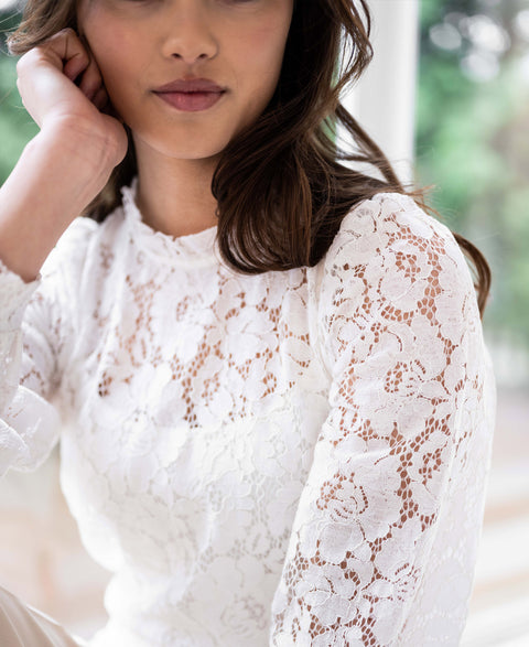 Lace blouse LA MARSEILLE Ivory