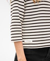 Bretons streepshirt L' AMAIA Ivoor-Zwart