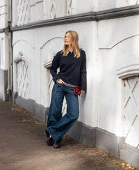 Luxe sweater LA AISE Donkerblauw