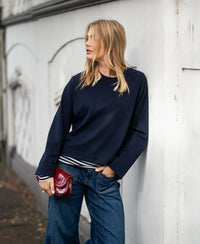 Luxe sweater LA AISE Donkerblauw