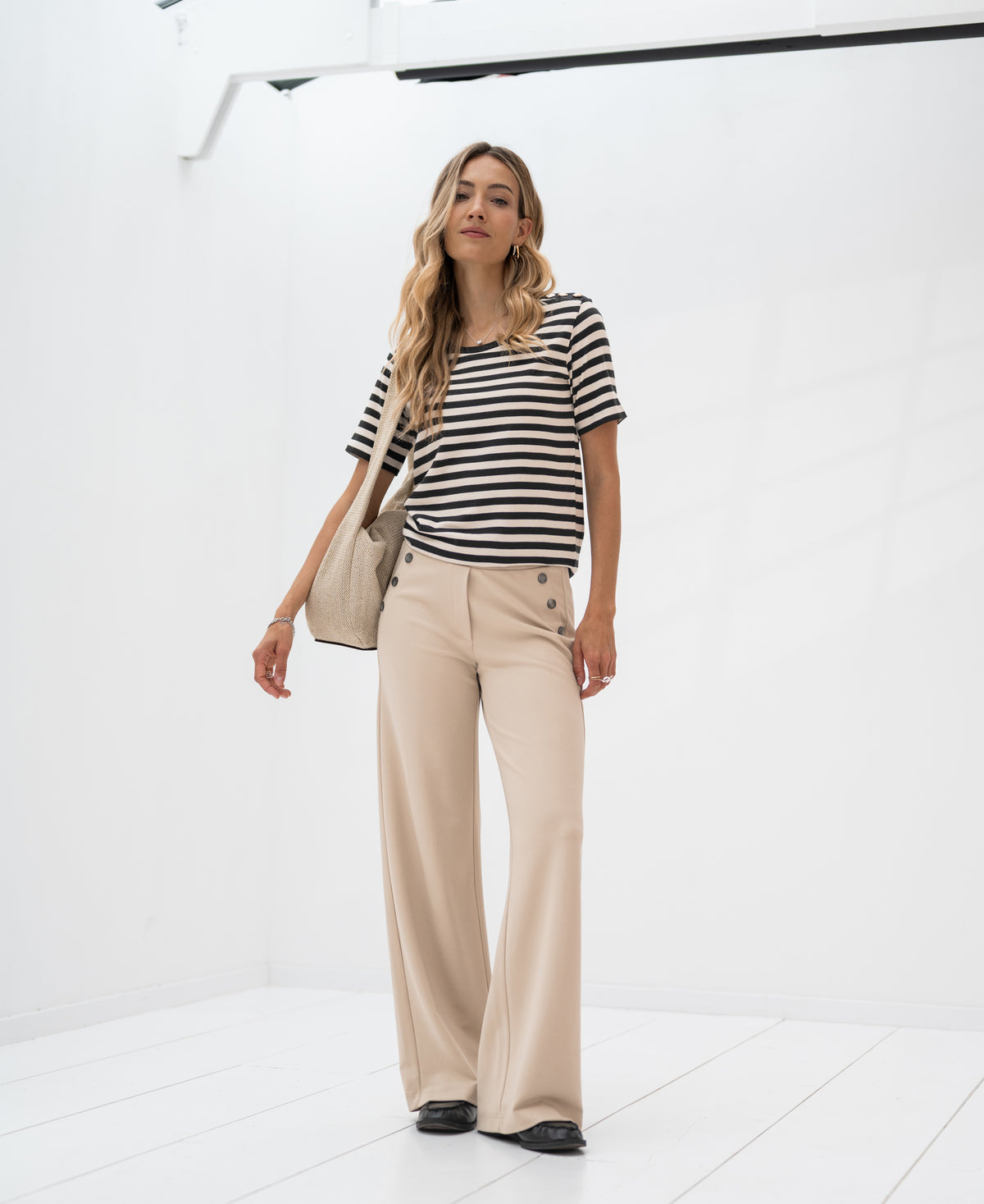 Striped T-shirt AMELIE White-darkblue