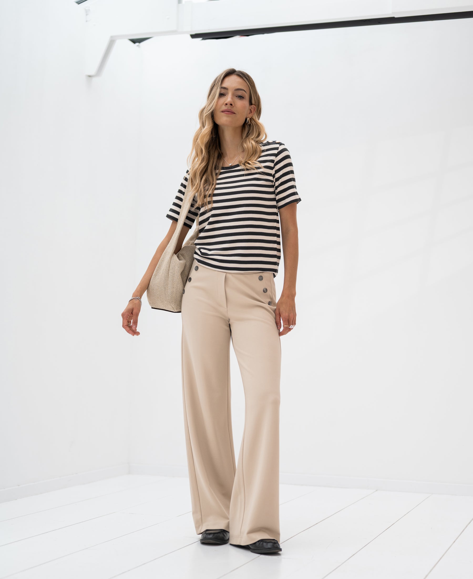 Striped T-shirt AMELIE White-darkblue