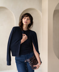 Struktur Strickjacke LA MIKI Dunkelblau