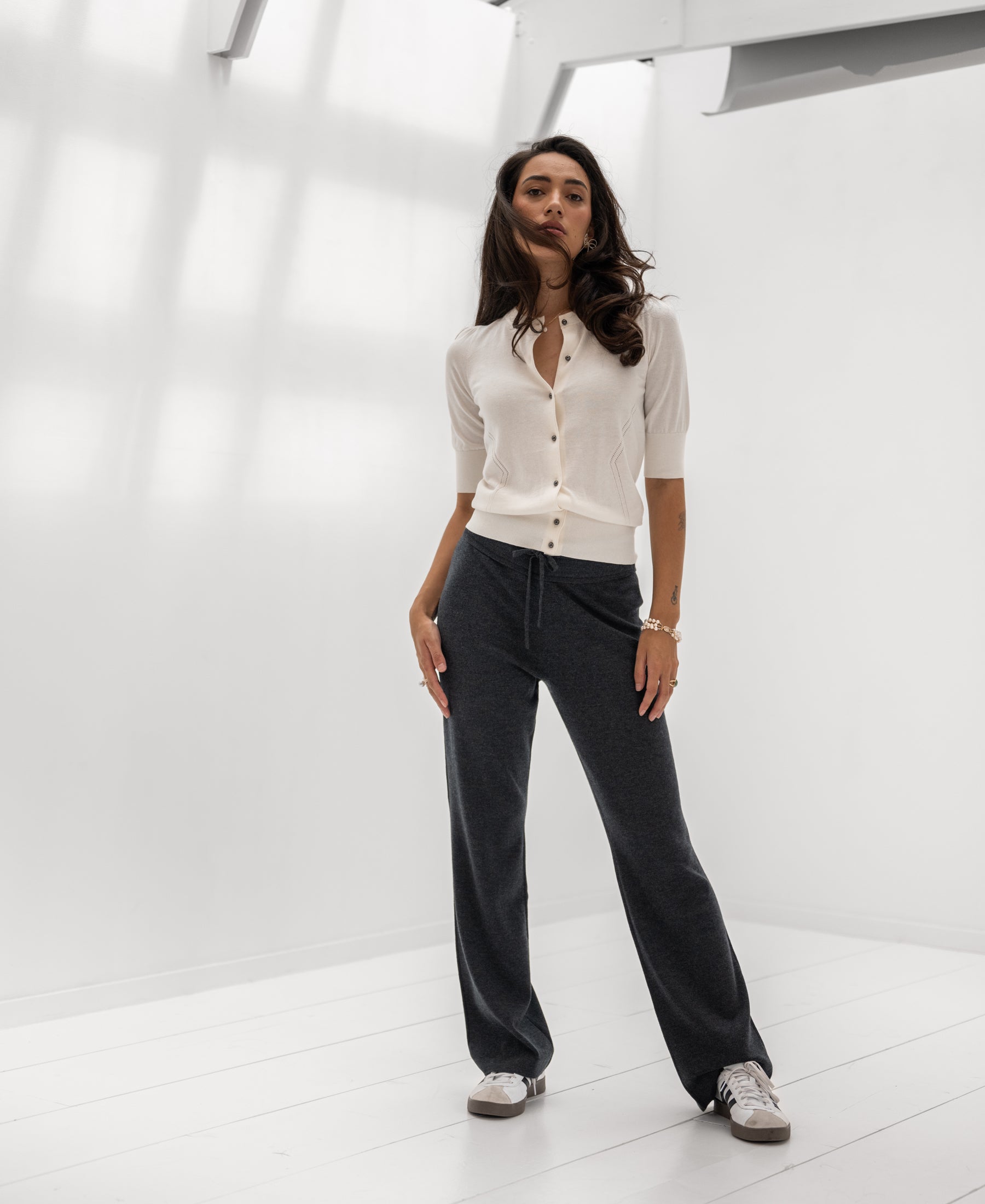 Knitted pants LE LOURDES Anthracite