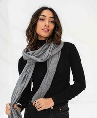 Merino-Maxi-Schal LA BELLA Grau gemischt