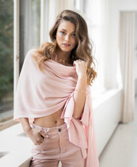 Merino omslagdoek LA BELLA Roze