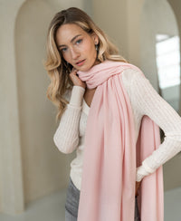 Merino omslagdoek LA BELLA Roze